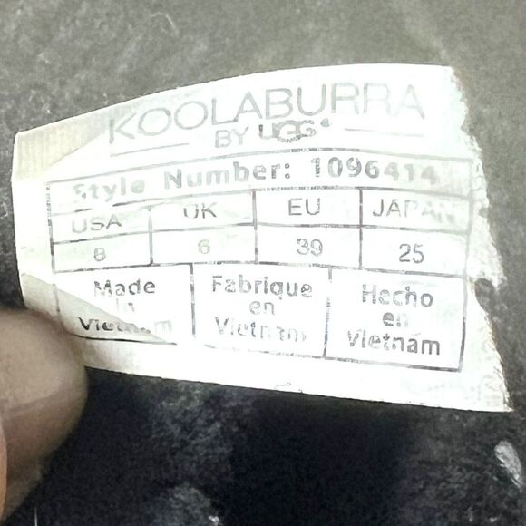 Koolaburra By Ugg Women 8 Black Suede Faux Fur Ankle Boot Casual Comfort Pull On - Picture 10 of 11